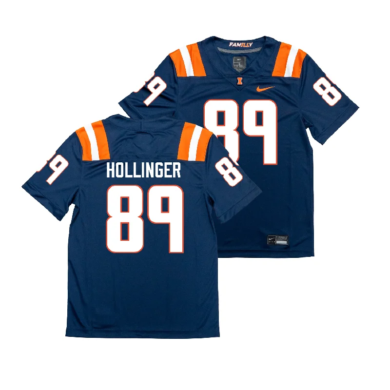 Football Jersey for Official Team Jerseys-Nike Illinois Navy NIL Game Replica Football Jersey - Tanner Hollinger