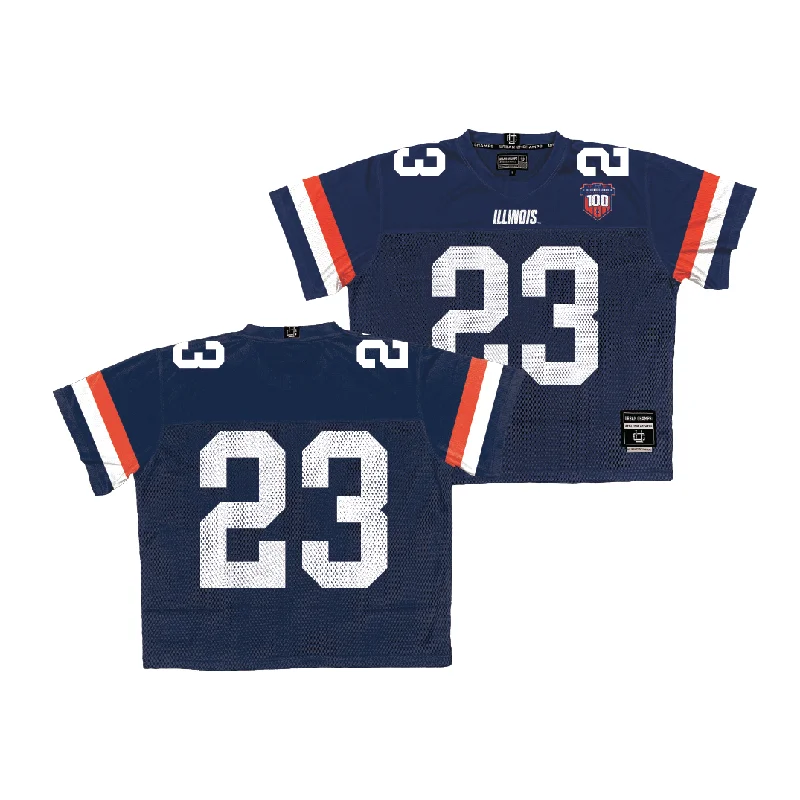 Football Jersey for School Teams-Illinois Throwback Football Jersey - TeRah Edwards