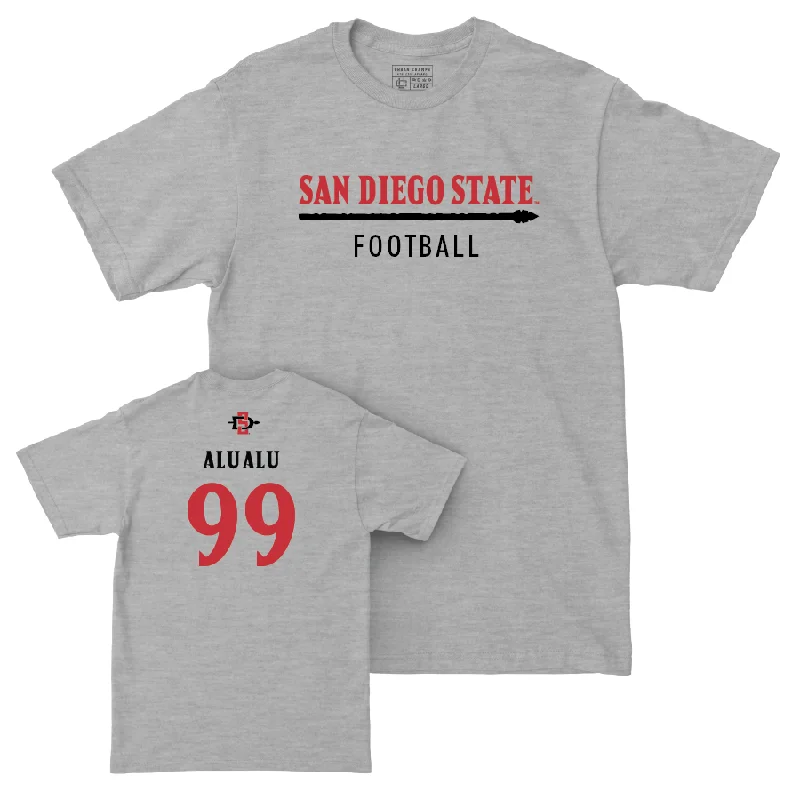 Football Jersey for Women’s Football-SDSU Football Sport Grey Classic Tee   - Tupu Alualu