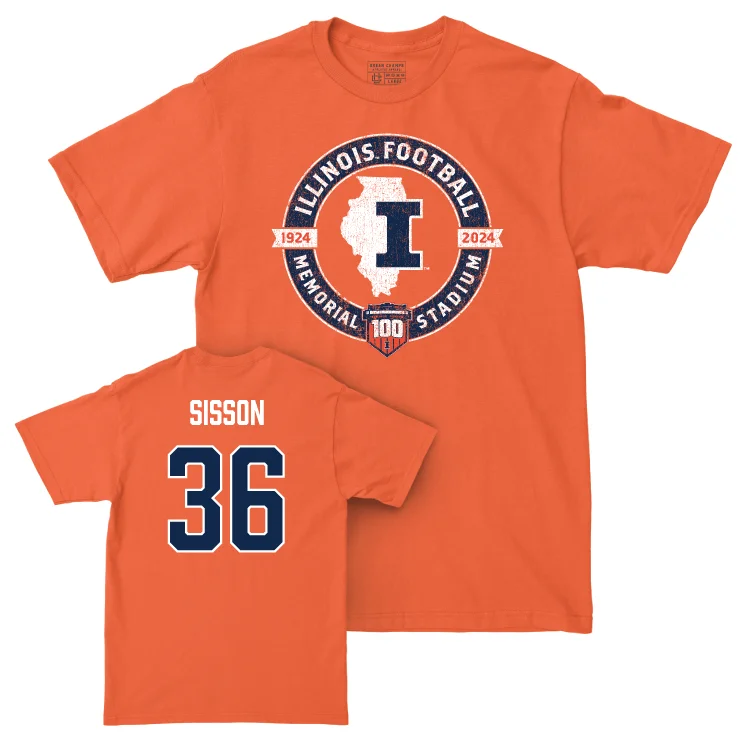 Football Jersey for Customized Jerseys for Football Fans-Illinois Football 100th Anniversary Orange Tradition Tee - Blayne Sisson | #36