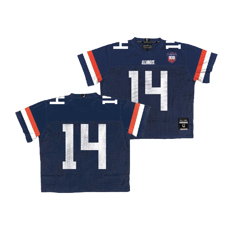 Football Jersey for College Football Teams-Illinois Throwback Football Jersey - Xavier Scott