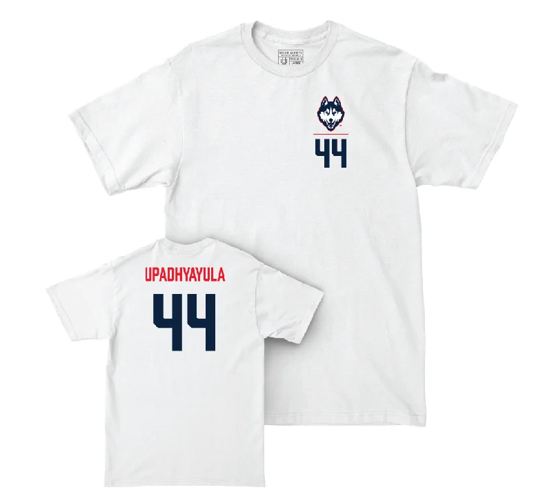 Football Jersey for Football-Themed Gifts for Kids-UConn Football Logo White Comfort Colors Tee - Nilay Upadhyayula | #44