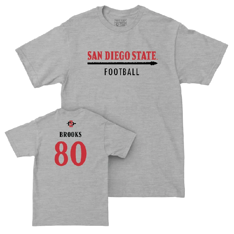 Football Jersey for Football Apparel for Football Leagues-SDSU Football Sport Grey Classic Tee   - Baylin Brooks