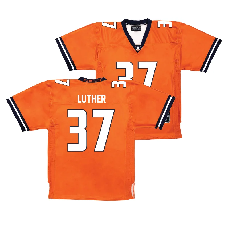 Football Jersey for Fun Football Group Apparel-Orange Football Fighting Illini Jersey    - Sage Luther