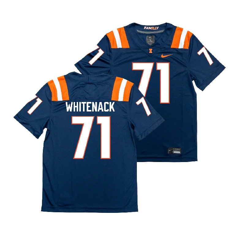 Football Jersey for Special Edition Fan Gear-Nike Illinois Navy NIL Game Replica Football Jersey - Hunter Whitenack