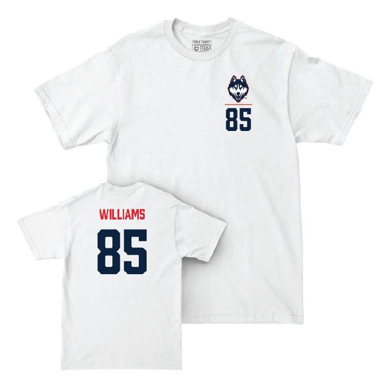 Football Jersey for Football Jersey Customization-UConn Football Logo White Comfort Colors Tee - Teddy Williams