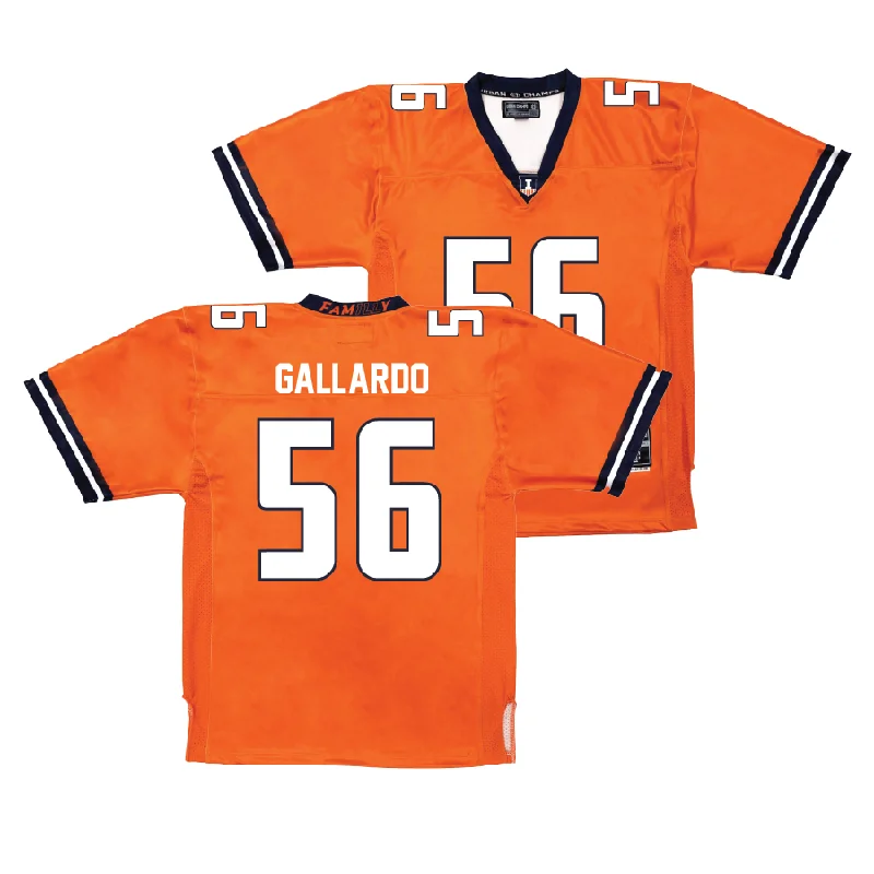 Football Jersey for Personalized School Jerseys-Orange Football Fighting Illini Jersey     - Guillermo Gallardo