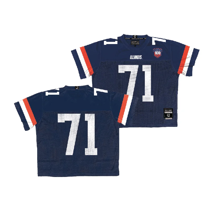 Football Jersey for Custom Team Apparel for Schools-Illinois Throwback Football Jersey - Hunter Whitenack