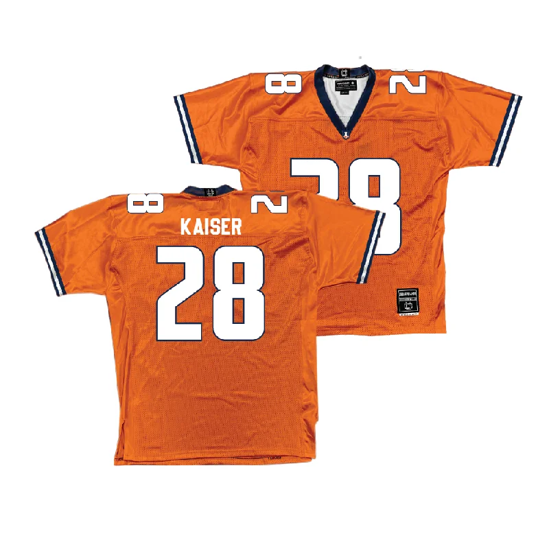 Football Jersey for Personalized Player Names-Orange Football Fighting Illini Jersey     - Karson Kaiser