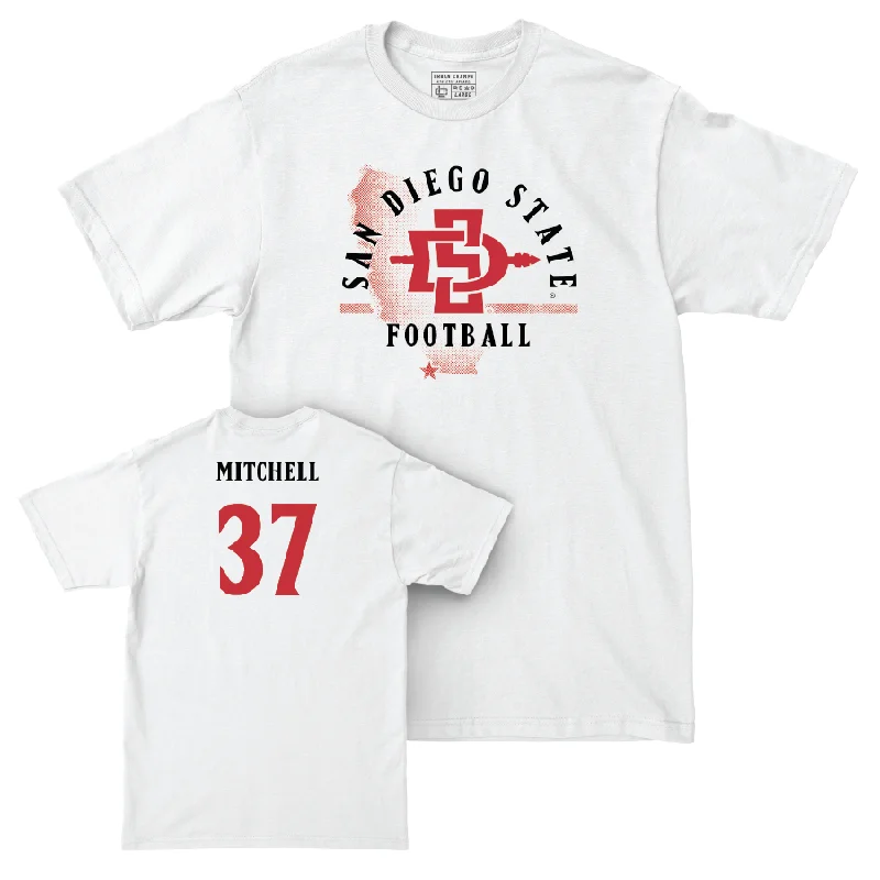 Football Jersey for Customized Jerseys for Football Leagues-SDSU Football White State Comfort Colors Tee   - Jason Mitchell