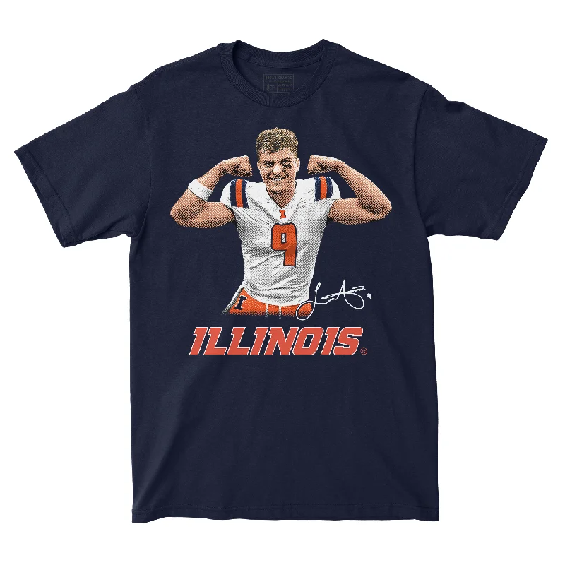 Football Jersey for Football Jersey Customization-EXCLUSIVE RELEASE: Luke Altmyer Flex Navy Tee