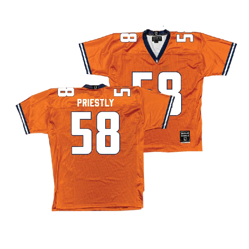 Football Jersey for Personalized Team Wear-Orange Football Fighting Illini Jersey     - Melvin Priestly