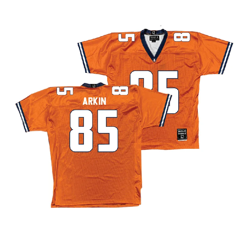 Football Jersey for Holiday Gifts-Orange Football Fighting Illini Jersey     - Tanner Arkin