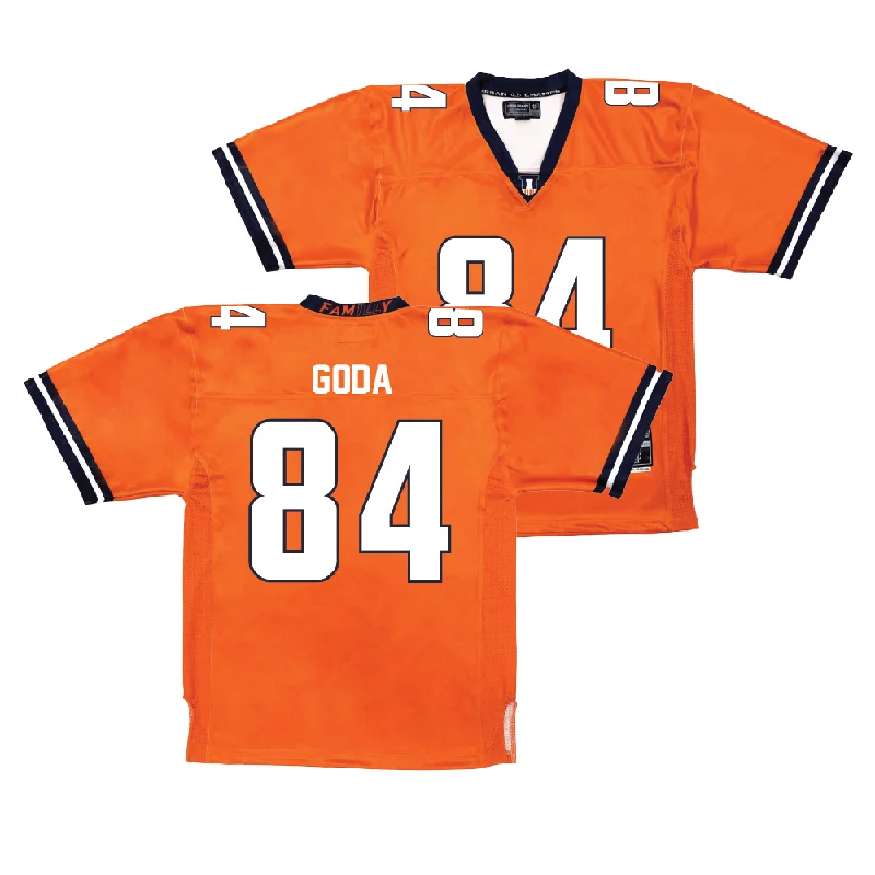 Football Jersey for Custom Jerseys for Fan Support-Orange Football Fighting Illini Jersey    - Carson Goda