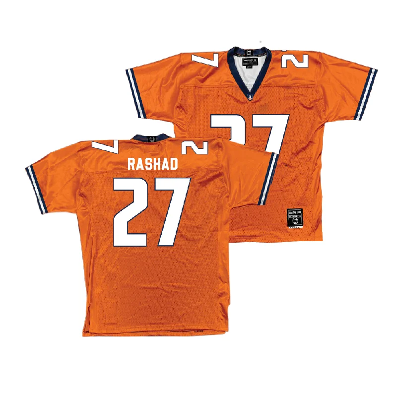 Football Jersey for Sports Tournaments-Orange Football Fighting Illini Jersey     - Corey Rashad