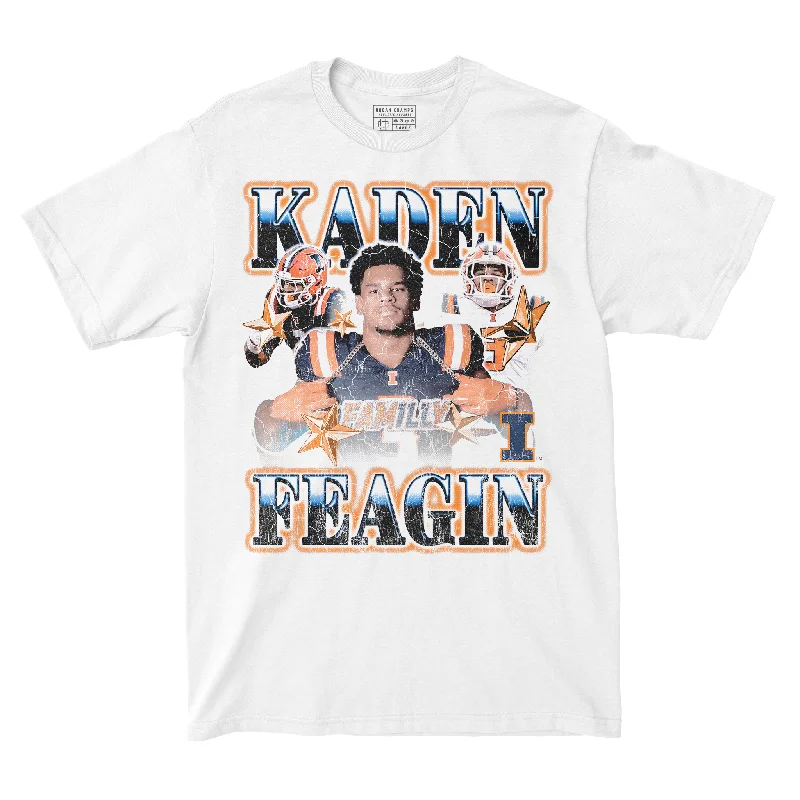 Football Jersey for Custom Football Apparel for Groups-EXCLUSIVE RELEASE: Kaden Feagin Throwback White Tee