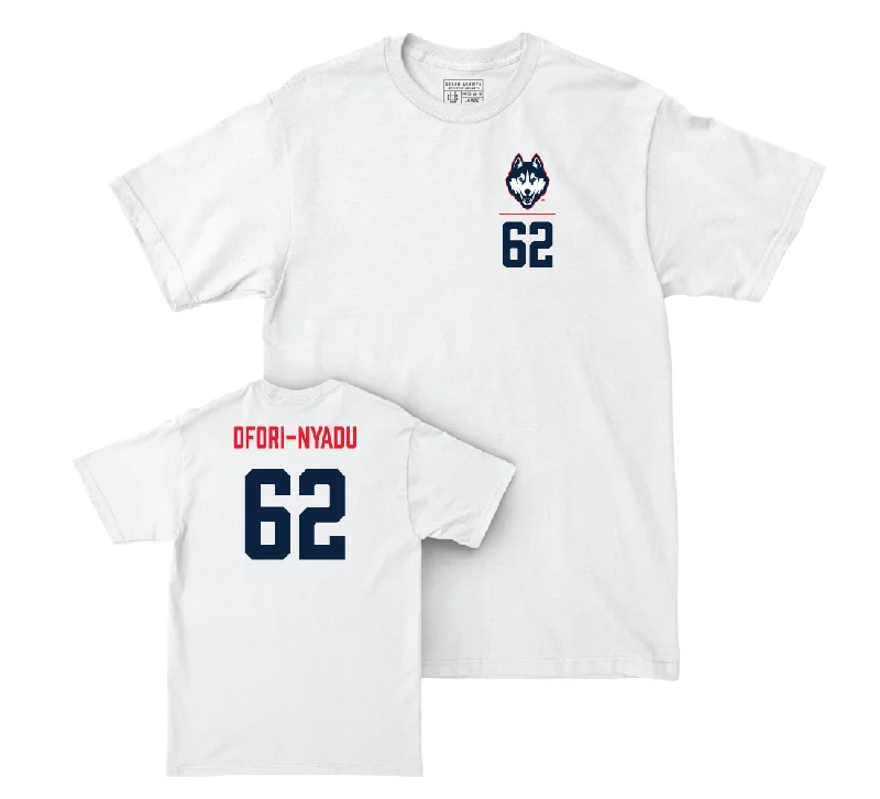 Football Jersey for Custom Jerseys for Local Football Teams-UConn Football Logo White Comfort Colors Tee - Noel Ofori-Nyadu | #62