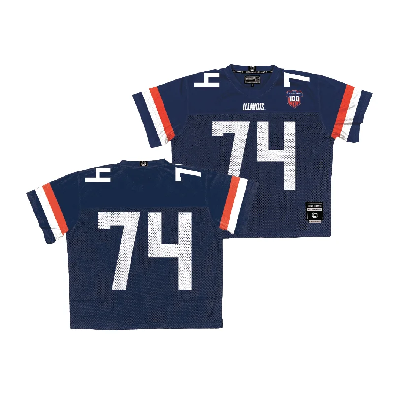 Football Jersey for Custom Name Jerseys-Illinois Throwback Football Jersey - JC Davis