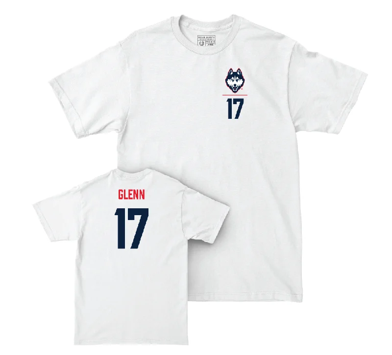 Football Jersey for Professional Football Team Gear-UConn Football Logo White Comfort Colors Tee - Kevon Glenn | #17