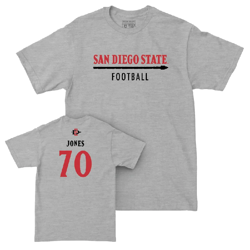 Football Jersey for Football League Apparel-SDSU Football Sport Grey Classic Tee  - Christian Jones