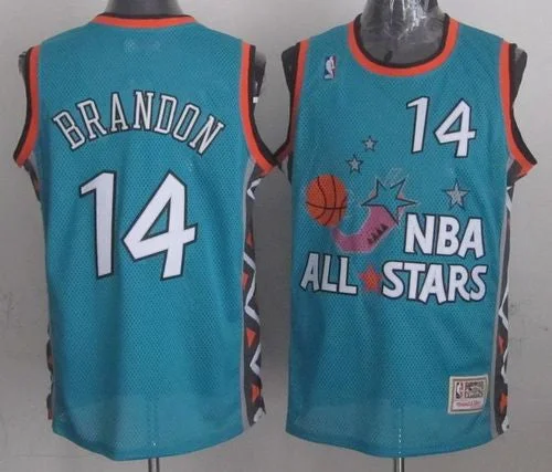 Basketball Jersey for Youth Basketball Apparel-Mitchell And Ness Cavaliers #14 Terrell Brandon Light Blue 1996 All Star Stitched Basketball Jersey