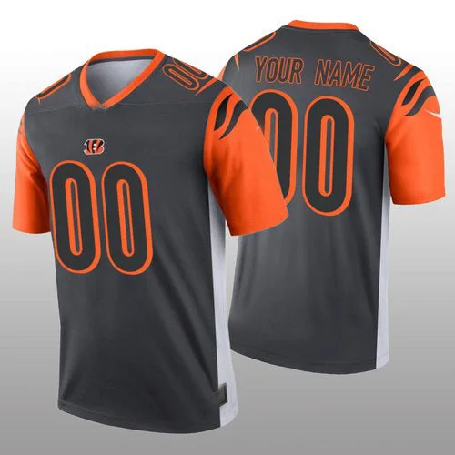 Rugby Jersey for Personalized Rugby Gifts for Supporters-Custom C.Bengals Silver Inverted Legend Jersey Stitched American Football Jerseys