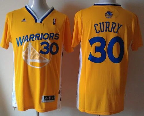 Basketball Jersey for Basketball Fan Apparel-Warriors #30 Stephen Curry Gold Alternate Stitched Basketball Jersey