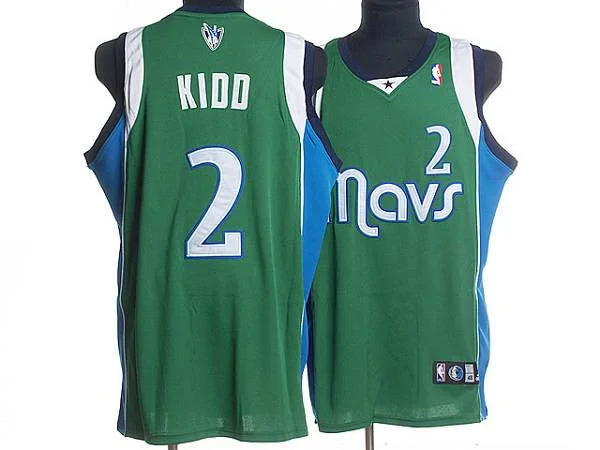 Basketball Jersey for Group Orders-Mavericks #2 Jason Kidd Stitched Green Basketball Jersey