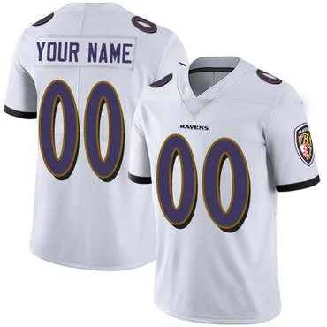 Rugby Jersey for Customized Designs for Fans-Custom B.Ravens White Vapor Untouchable Player Limited Jersey Stitched American Football Jerseys