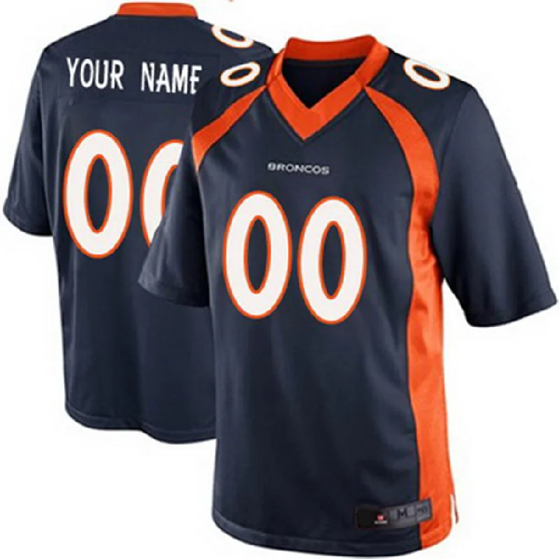 Rugby Jersey for Personalized Sports Apparel-Custom D.Broncos 2013 Blue Game Jersey Stitched Jersey American Football Jerseys