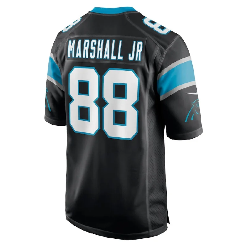 Personalized Rugby Jersey for Fans-C.Panthers #88 Terrace Marshall Jr. Black Game Jersey Stitched American Football Jerseys