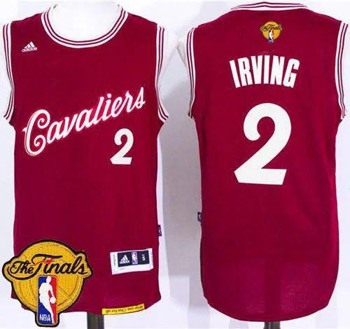 Basketball Jersey for Custom Fan Jerseys for Groups-Cavaliers #2 Kyrie Irving Red 2015-2016 Christmas Day The Finals Patch Stitched Basketball Jersey