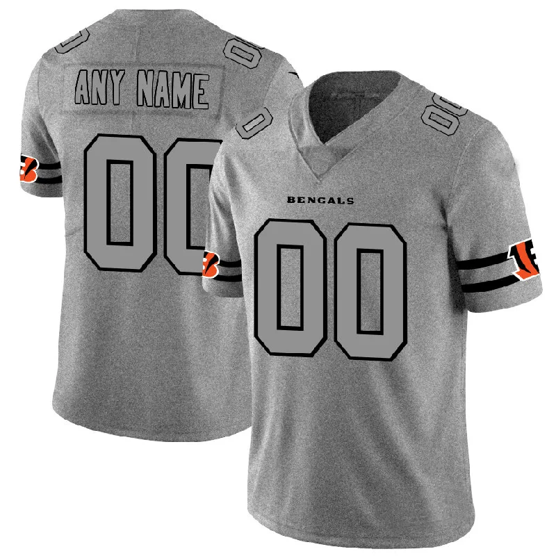 Rugby Jersey for Rugby-Themed Gifts for Kids-Custom C.Bengals 2019  Gridiron Gray Vapor Untouchable Limited Jersey Stitched American Football Jerseys