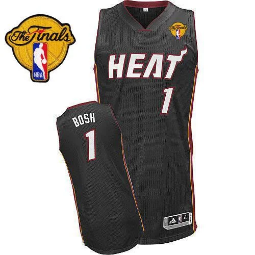 Basketball Jersey for Personalized Jerseys for Events-Heat Finals Patch #1 Chris Bosh Revolution 30 Black Stitched Basketball Jersey