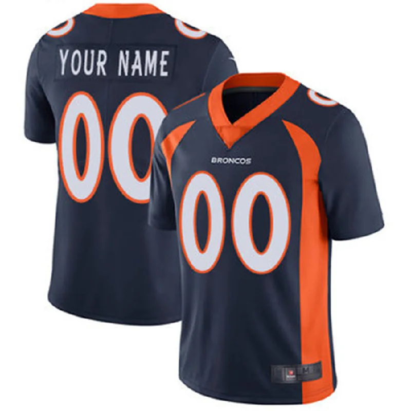 Rugby Jersey for Youth Rugby Teams-Custom D.Broncos Navy Vapor Untouchable Player Limited Jersey Stitched Jersey American Football Jerseys