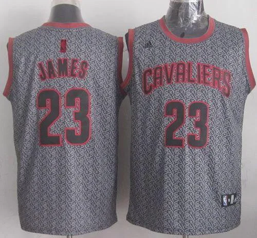 Basketball Jersey for Custom Fan Apparel for Local Teams-Cavaliers #23 LeBron James Grey Static Fashion Stitched Basketball Jersey