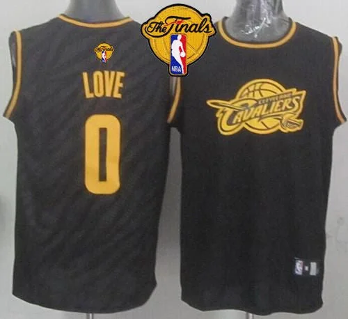 Basketball Jersey for Basketball Players and Fans-Cavaliers #0 Kevin Love Black Precious Metals Fashion The Finals Patch Stitched Basketball Jersey