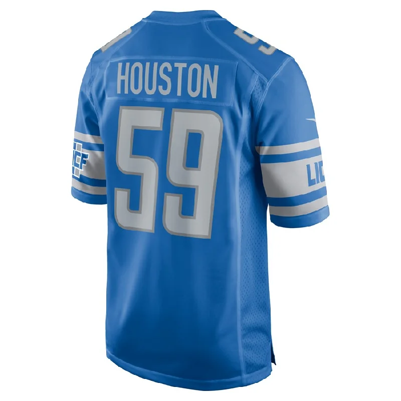 Rugby Jersey for Fun Rugby Fan Apparel-D.Lions #59 James Houston Blue Player Game Jersey Stitched American Football Jerseys