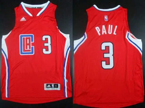 Basketball Jersey for Custom Team Jerseys for Families-Clippers #3 Chris Paul Red Revolution 30 Stitched Basketball Jersey