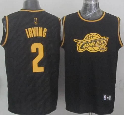 Basketball Jersey for Retro Basketball Jerseys-Cavaliers #2 Kyrie Irving Black Precious Metals Fashion Stitched Basketball Jersey