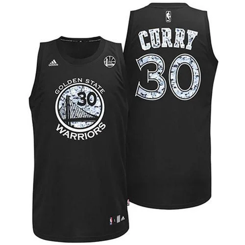 Basketball Jersey for Personalized Basketball Jerseys for Teams-Warriors #30 Stephen Curry Black Diamond Fashion Stitched Basketball Jersey