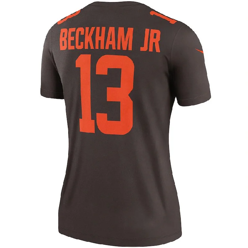 Rugby Jersey for Personalized Fanwear-C.Browns #13 Odell Beckham Jr. Brown Alternate Legend Jersey Stitched American Football Jerseys