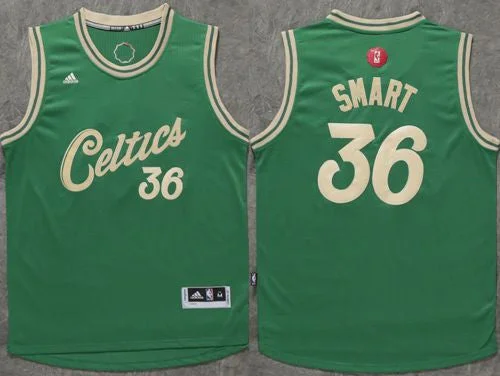 Basketball Jersey for Special Edition Jerseys-Celtics #36 Marcus Smart Green 2015-2016 Christmas Day Stitched Basketball Jersey