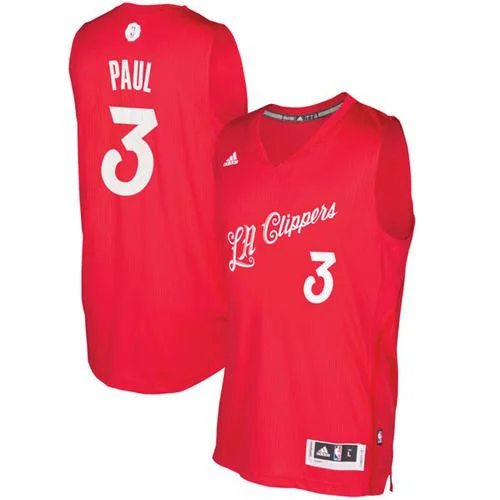 Basketball Jersey for Basketball Jersey Fundraisers-Clippers #3 Chris Paul Red 2016-2017 Christmas Day Stitched Basketball Jersey