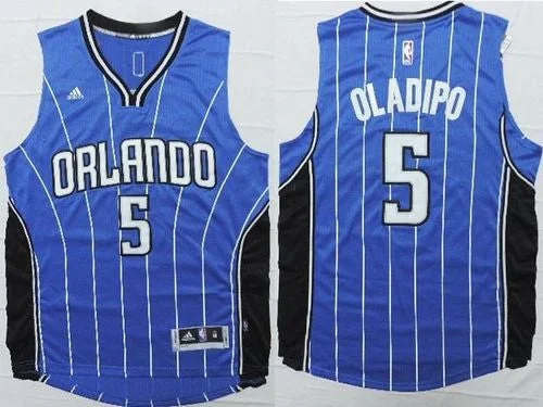 Basketball Jersey for Personalized Sports Apparel for Kids-Revolution 30 Magic #5 Victor Oladipo Blue Stitched Basketball Jersey