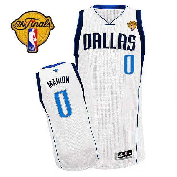 Basketball Jersey for Custom Team Apparel for Schools-Mavericks 2011 Finals Patch #0 Shawn Marion Revolution 30 Whtie Stitched Basketball Jersey