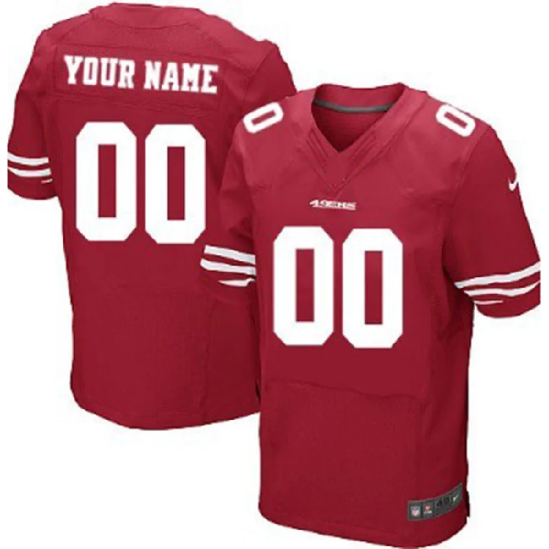 Rugby Jersey for Group Sports Apparel-Custom SF.49ers Red Elite Jersey Stitched American Football Jerseys