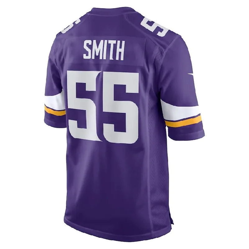 Rugby Jersey for Custom Team Apparel for Schools-MN.Vikings #55 Za'Darius Smith Purple Game Jersey Stitched American Football Jerseys