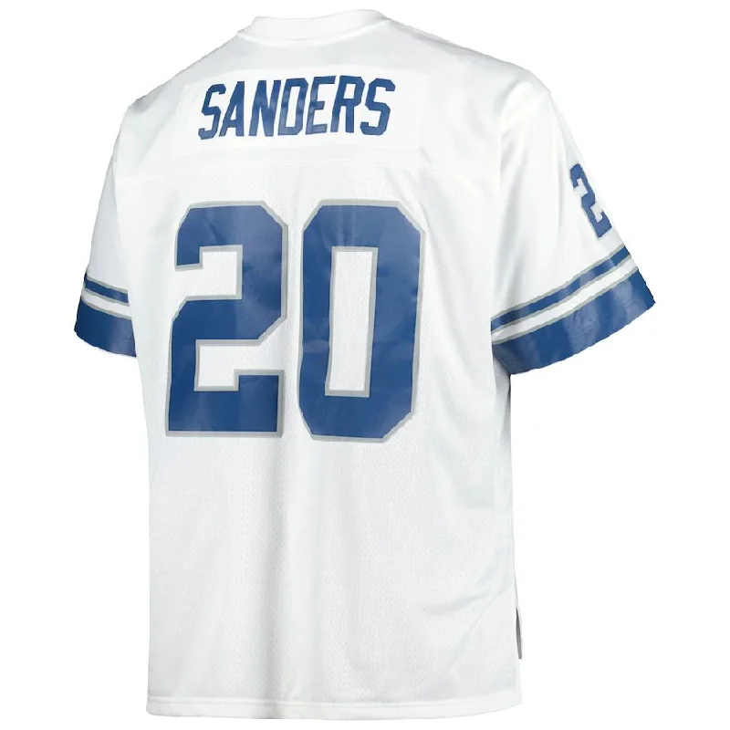 Rugby Jersey for Official Team Jerseys for Fans-D.Lions #20 Barry Sanders Mitchell & Ness White Big & Tall 1996 Retired Player Replica Jersey Stitched American Football Jerseys