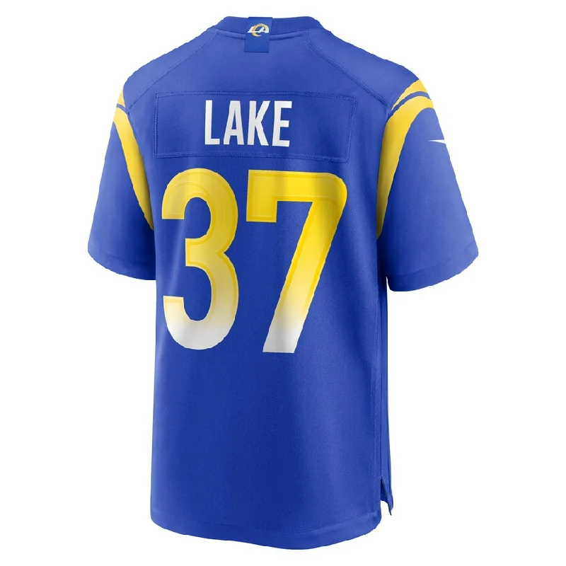 Rugby Jersey for Official Team Jerseys for Fans-LA.Rams #37 Quentin Lake Royal Game Player Jersey Stitched American Football Jerseys